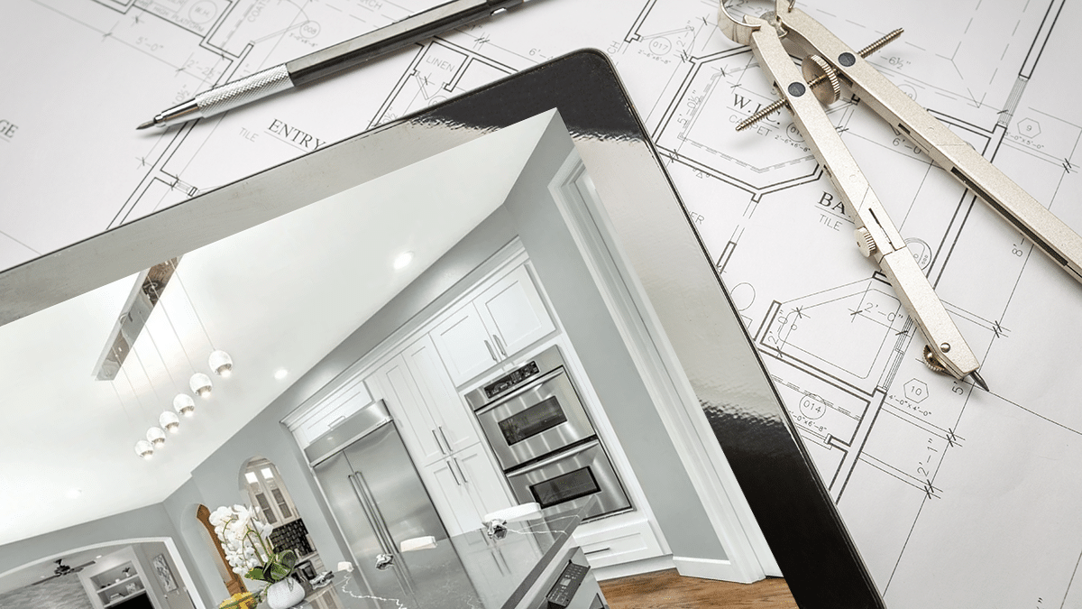 Explore the transformation from architectural blueprints to a stylish, modern kitchen in this insightful look at home renovation.