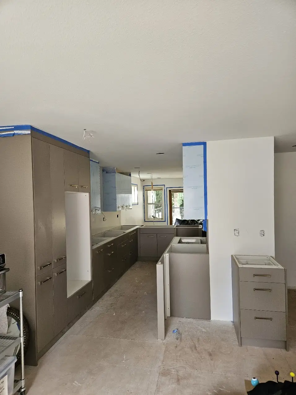 Bellevue kitchen cabinets ready for countertop templating