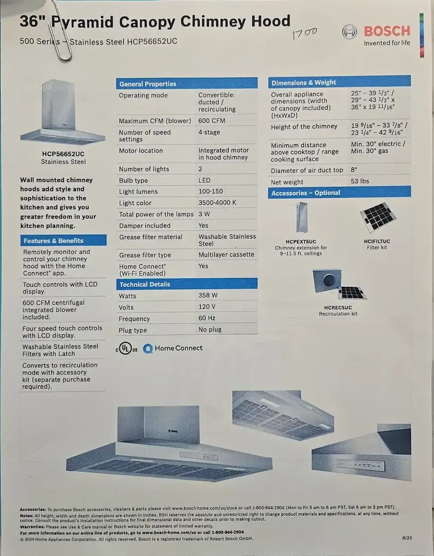 Contemporary range hood selected for the Bellevue kitchen remodel
