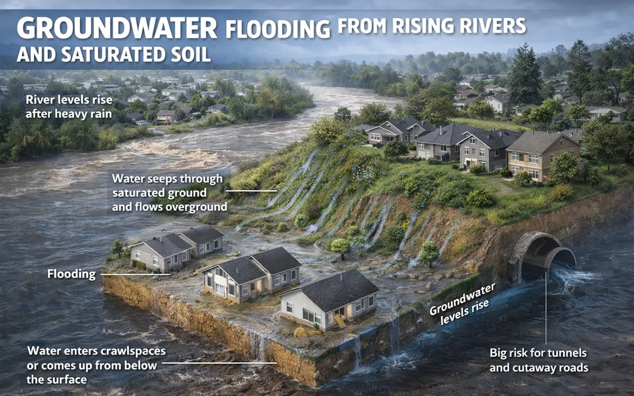 Groundwater Flooding Caused by Rising Rivers in Washington State Crawlspace Mold after Flooding