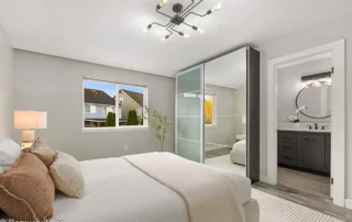 - project image Master bedroom with ensuite bathroom as part of a bathroom remodel before and after full home renovation