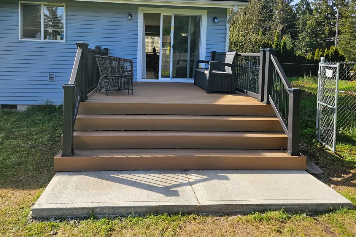 after deck build completed project