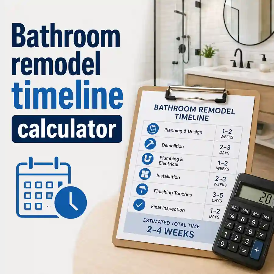 Bathroom remodel timeline calculator estimate