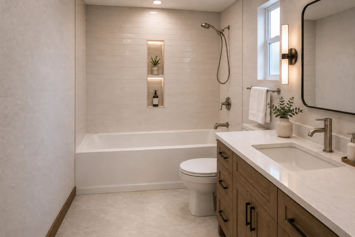 Tub replacement cost complete bathroom remodel with bathtub tile surround and vanity